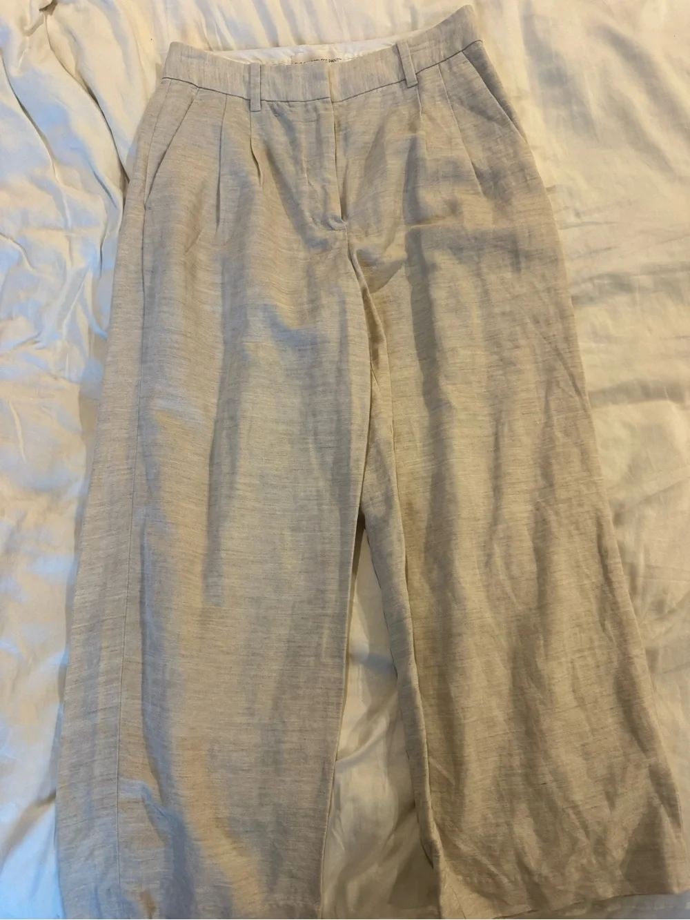 Aritzia Linen Wide Leg Pants Barely Worn